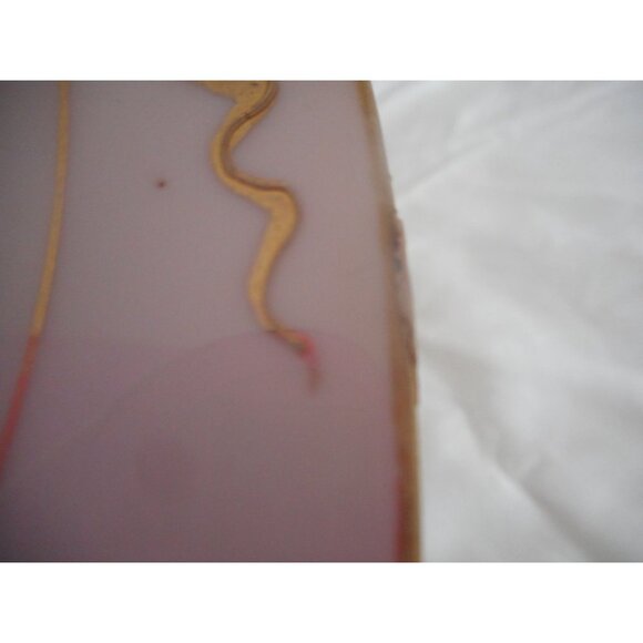 Hand Painted Nippon Gold Round Covered Cheese Dish Butter Keeper Moriage - Picture 8 of 9